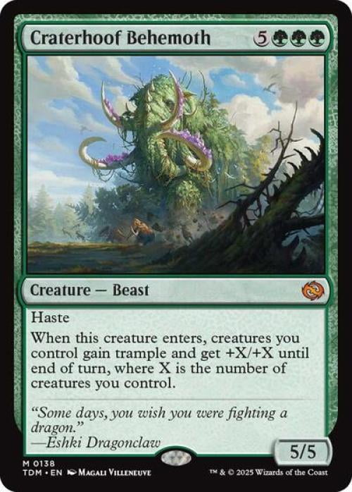 Magic the Gathering - Tarkir: Dragonstorm - Craterhoof Behemoth Near Mint
