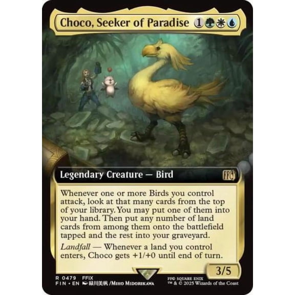 Magic the Gathering - Universes Beyond: FINAL FANTASY - Choco, Seeker of Paradise (Extended Art) Near Mint Foil