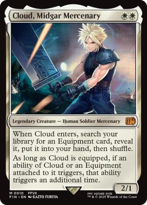 Magic the Gathering - Universes Beyond: FINAL FANTASY - Cloud, Midgar Mercenary Near Mint