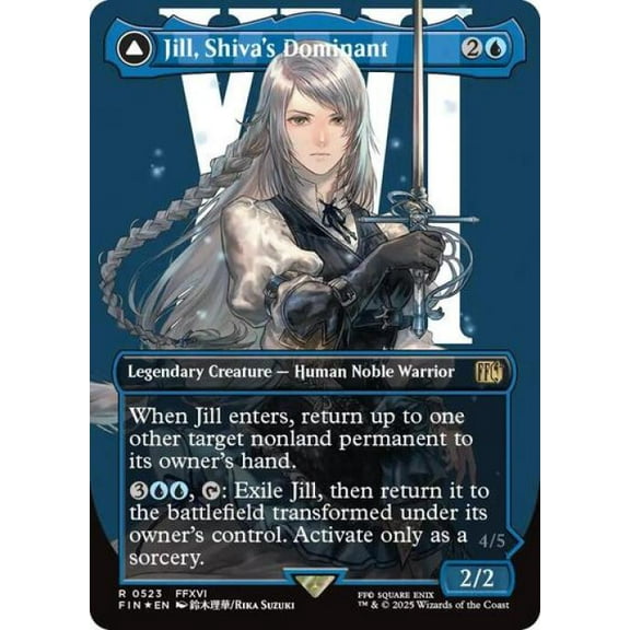 Magic the Gathering - Universes Beyond: FINAL FANTASY - Jill, Shiva's Dominant (Borderless) (Surge Foil) Near Mint Foil