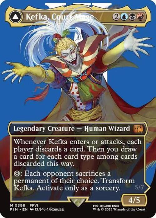 Magic the Gathering - Universes Beyond: FINAL FANTASY - Kefka, Court Mage (Borderless) (0398) Near Mint