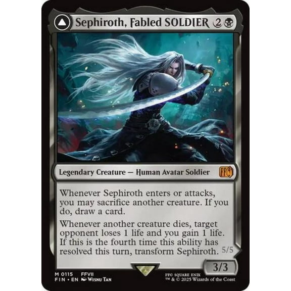 Magic the Gathering - Universes Beyond: FINAL FANTASY - Sephiroth, Fabled SOLDIER Near Mint
