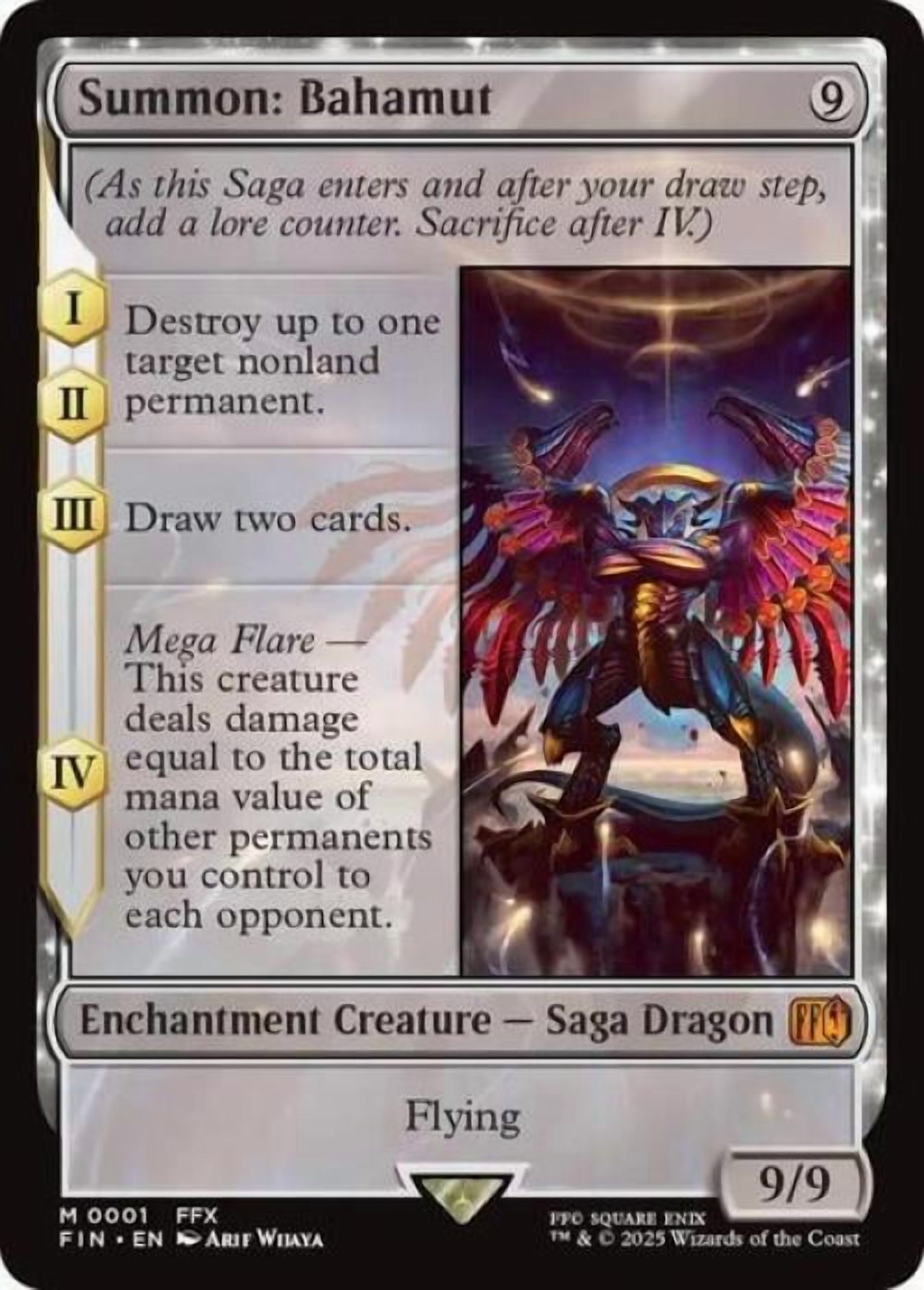 Magic the Gathering - Universes Beyond: FINAL FANTASY - Summon: Bahamut Near Mint