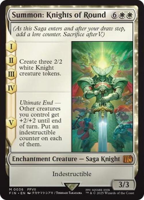Magic the Gathering - Universes Beyond: FINAL FANTASY - Summon: Knights of Round Near Mint
