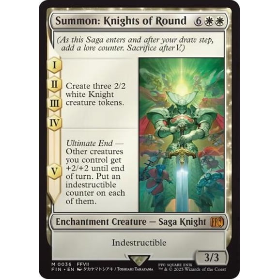 Magic the Gathering - Universes Beyond: FINAL FANTASY - Summon: Knights of Round Near Mint