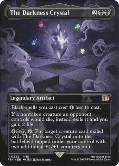 Magic the Gathering - Universes Beyond: FINAL FANTASY - The Darkness Crystal (Borderless) Near Mint Foil