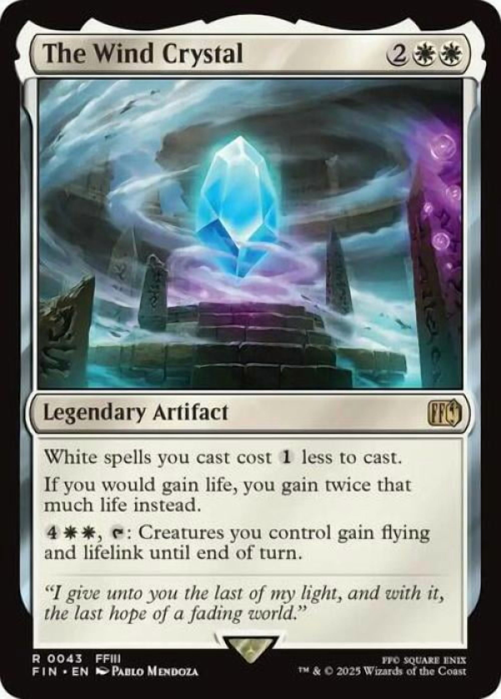 Magic the Gathering - Universes Beyond: FINAL FANTASY - The Wind Crystal Near Mint Foil