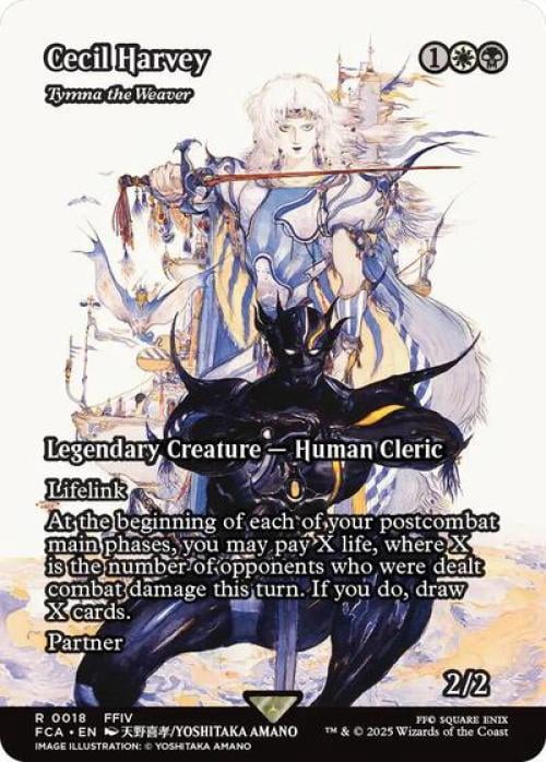 Magic the Gathering - Universes Beyond: FINAL FANTASY: Through the Ages - Cecil Harvey Tymna the Weaver - Tymna the Weaver (Showcase) Near Mint