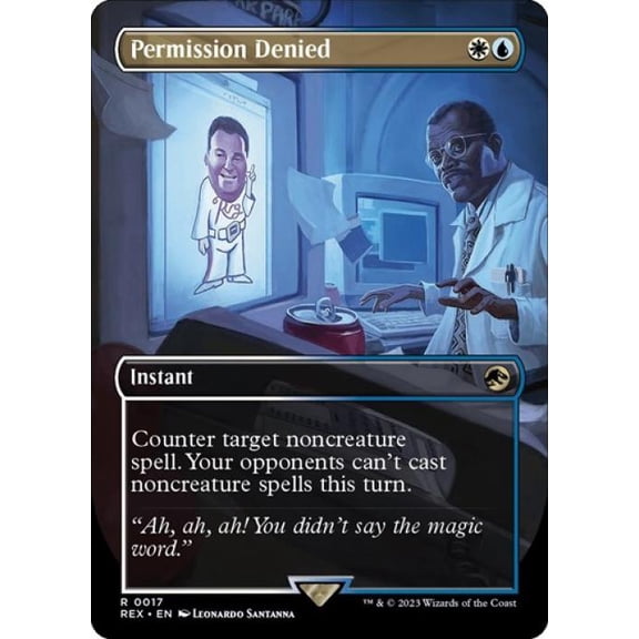 Magic the Gathering - Universes Beyond: Jurassic World Collection - Permission Denied (Borderless) Near Mint
