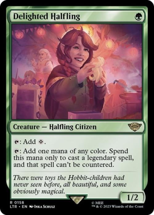 Magic the Gathering - Universes Beyond: The Lord of the Rings: Tales of Middle-earth - Delighted Halfling Near Mint