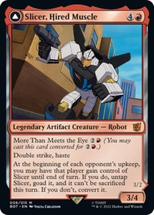 Magic the Gathering - Universes Beyond: Transformers - Slicer, Hired Muscle Near Mint