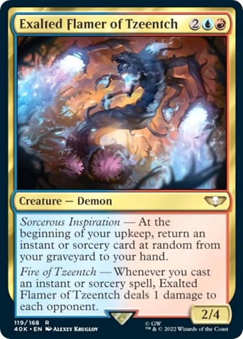 Magic the Gathering - Universes Beyond: Warhammer 40K - Exalted Flamer of Tzeentch Near Mint