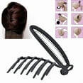 thumbnail image 1 of Magic women DIY hair styling updo bun comb clip set for hair french twist maker, 1 of 8