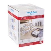 MagicBag Variety Pack Vacuum Storage Bags, 30 Pack Flat Compression Bags for Clothing & Bedding, Space Saving & Airtight