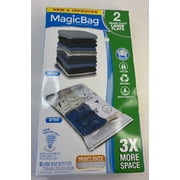 MagicBag Instant Space Heavy Duty Large Flat Vacuum Storage Bags, 2 Count, 21.65" x 33.5"