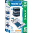 thumbnail image 1 of MagicBag Smart Design Instant Space Saver Storage - Flat Heavy Duty Large - 12 Bags Total - Airtight Double Zipper - Vacuum Seal - Clothing, Pillows - Home Organization, 1 of 6