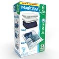 thumbnail interactive-video image 1 of MagicBag Flat Extra-Large Vacuum Storage Bags, Double Zipper, Airtight Seal, 6-Pack, 1 of 12