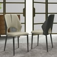 thumbnail image 1 of bokifol Dining Chairs Set of 2 for Kitchen, Modern Leather Upholstered Armless Side Chairs,Gray, 1 of 7