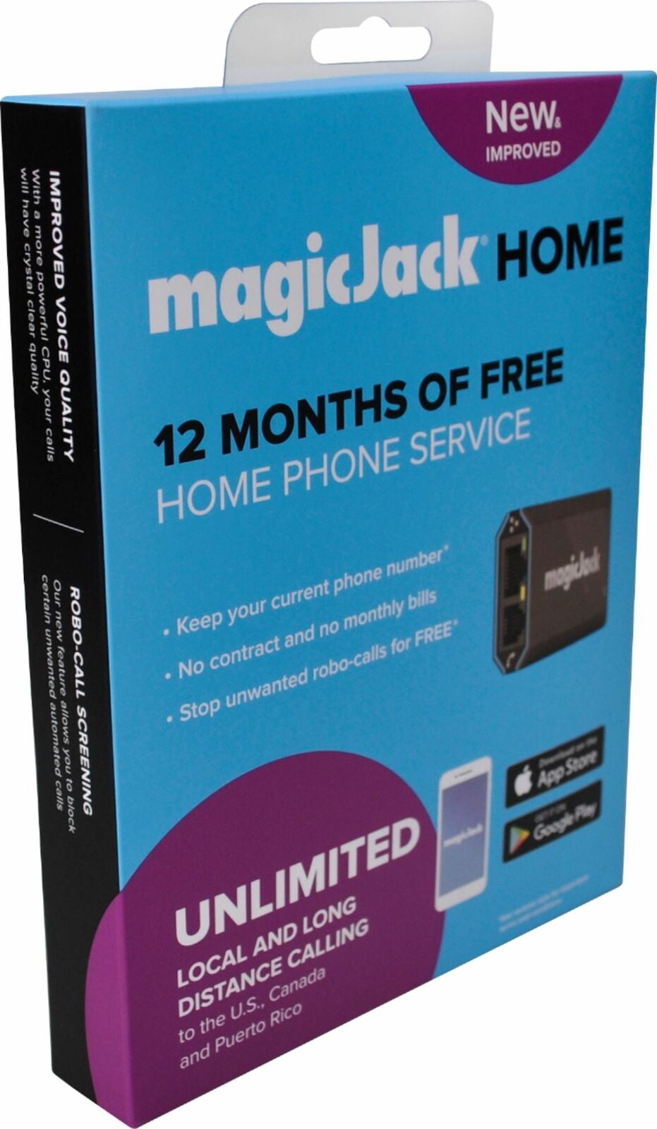 MagicJack HOME VoIP Telephone Adapter with 12 Months of Service
