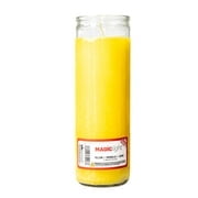 MagicLight Religious Unscented Candle 16 oz - Yellow Wax in Clear Glass Jar