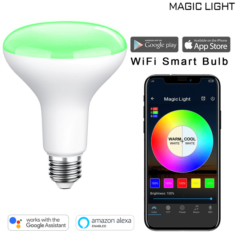 MagicLight WiFi BR30 LED Flood Light Bulb Tunable White Color