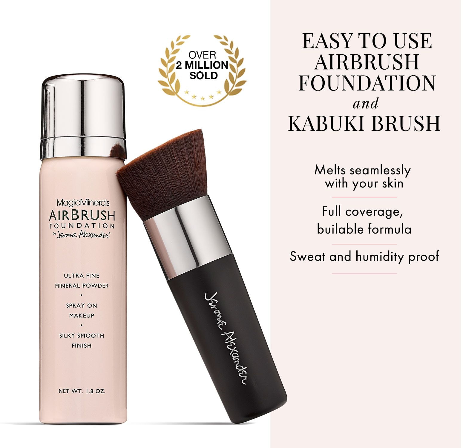 Jerome Alexander MagicMinerals AirBrush Foundation 2pc Set Spray