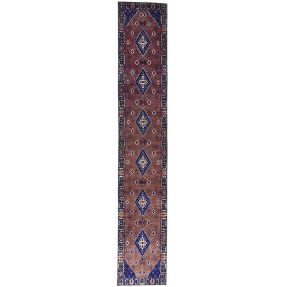 MagicRugs Modern Bordered Rust Modern 2'5 X 14'0 Oriental Runner Rug Carpet for Kitchen and Hallway
