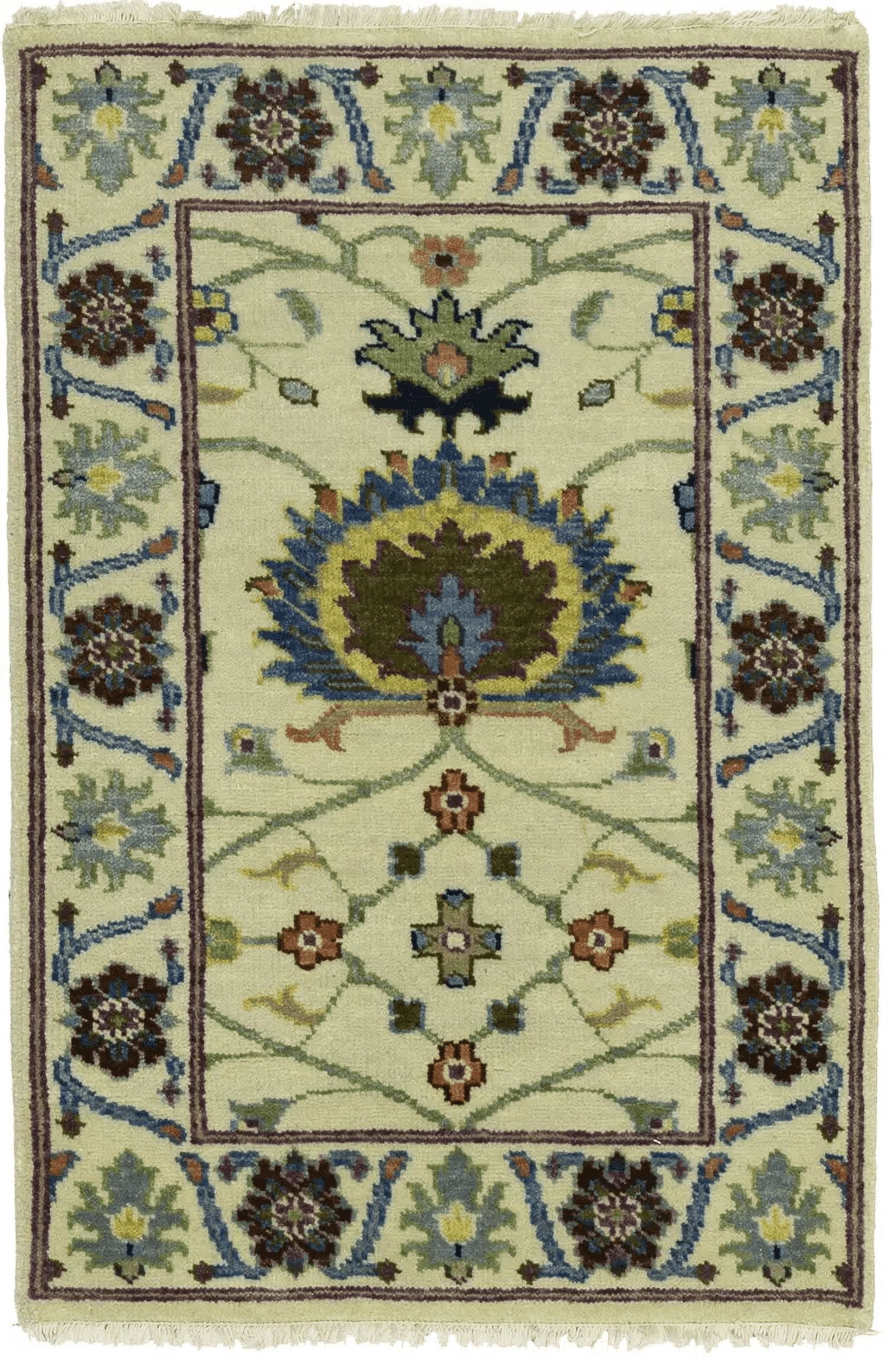 MagicRugs Traditional Floral Beige Oushak Chobi 2'1 x 3'1 Oriental Area ...