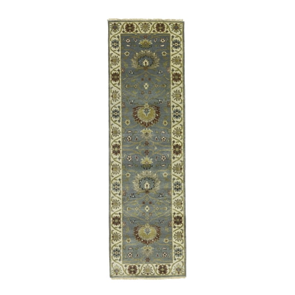 MagicRugs Traditional Floral Blue Peshawar 2'6 X 7'11 Oriental Runner Rug Carpet for Kitchen and Hallway