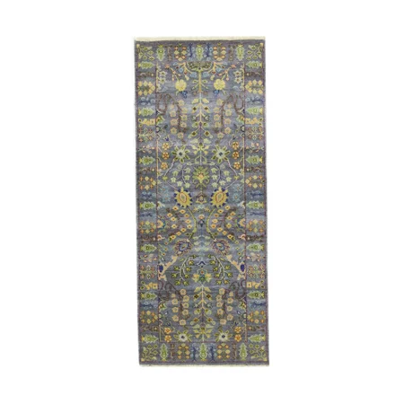 MagicRugs Traditional Floral Muted Gray Oushak Chobi 2'5 x 5'11 Oriental Runner Rug Carpet for Kitchen and Hallway