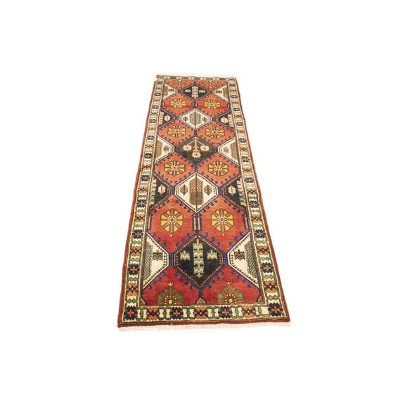 MagicRugs Traditional Floral Red Bakhtiari 10'3 X 3'5 Ft Oriental Area Rug Carpet for Living Room Dining Room Bedroom Foyer Office and Library