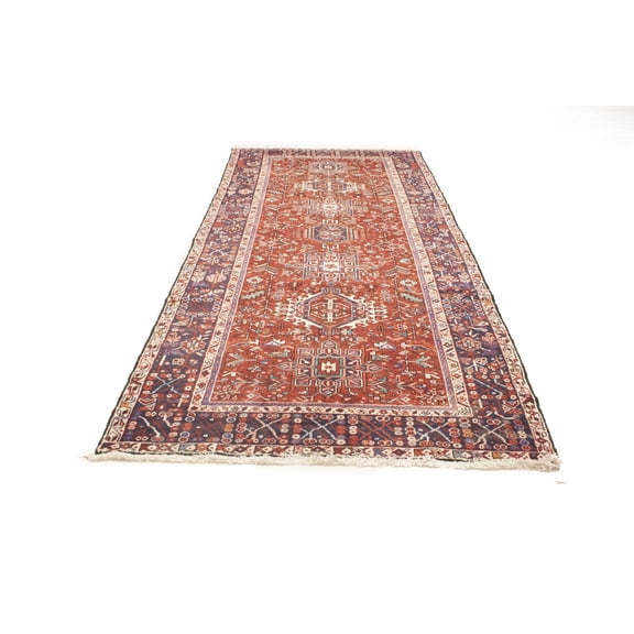MagicRugs Tribal Geometric Red Gharajeh/Karajeh 5'4 X 12'7 Ft Oriental Area Rug Carpet for Living Room Dining Room Bedroom Foyer Office and Library