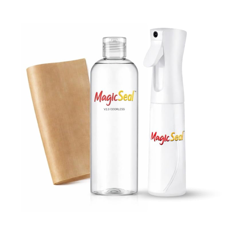 MagicSeal™ Sample V2.0 Odorless Spray Kit 100ml with continuous mist spray bottle, Teflon Sheet and Patented Transfer Finishing Solution for Softer, More Breathable and Durable Garment Transfers