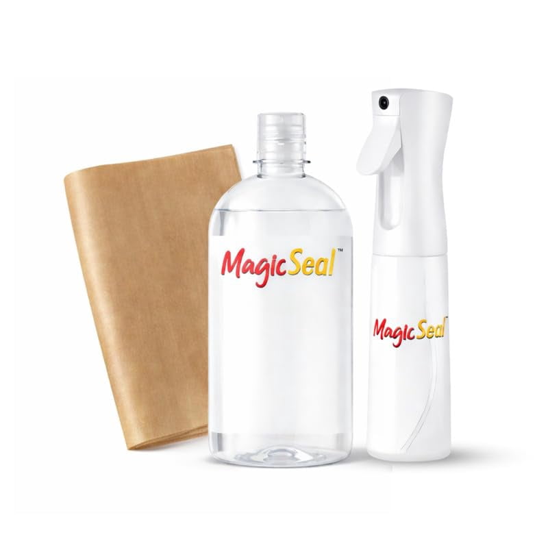 MagicSeal™ Spray Kit 500ml with continuous mist spray bottle, Teflon Sheet and Patented Transfer Finishing Solution for Softer, More Breathable and Durable Garment Transfers