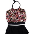 thumbnail image 1 of MagicSuit Womens Multi Striped U-Wire Skirt 2 Piece Tankini, Pink, 12, 1 of 2