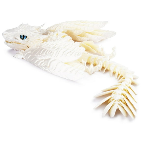 MagicXflow Feathered Wyvern Dragon, 3D Printed Dragon, Articulated Dragon, 3D Printed Toys, Desktop Pet (B)