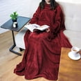 thumbnail image 1 of MagicXflow Wearable Blanket with Sleeves for Women Men Adults, Soft Full Body Blanket Robe with Arms, Comfy Warm Fleece Snuggle TV Blanket Wrap with Large Pocket One Size Fits All, 59x71in,1PC, 1 of 6