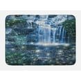 thumbnail image 1 of Magical Bath Mat, Fairy and Fantastic Cascade at the Night on the Water Fresh Landscape Image Print, Non-Slip Plush Mat Bathroom Kitchen Laundry Room Decor, 29.5 X 17.5 Inches, Grey Green, Ambesonne, 1 of 2