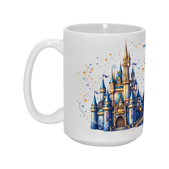 Magical Castle 15-Ounce Ceramic Mug - Whimsical Fantasy Design for Coffee & Tea Lovers