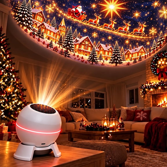 Magical Christmas Holiday Projection Night Light for Room Decor, USB Christmas Projector Indoor, Party Use, Room Decor, Holiday Theme, Projection Light, Room Ambiance, Night Light, Christmas Decor