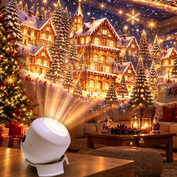 Magical Christmas Projection Night Light Transform Any Room Into A Holiday Wonderland(1pcs)