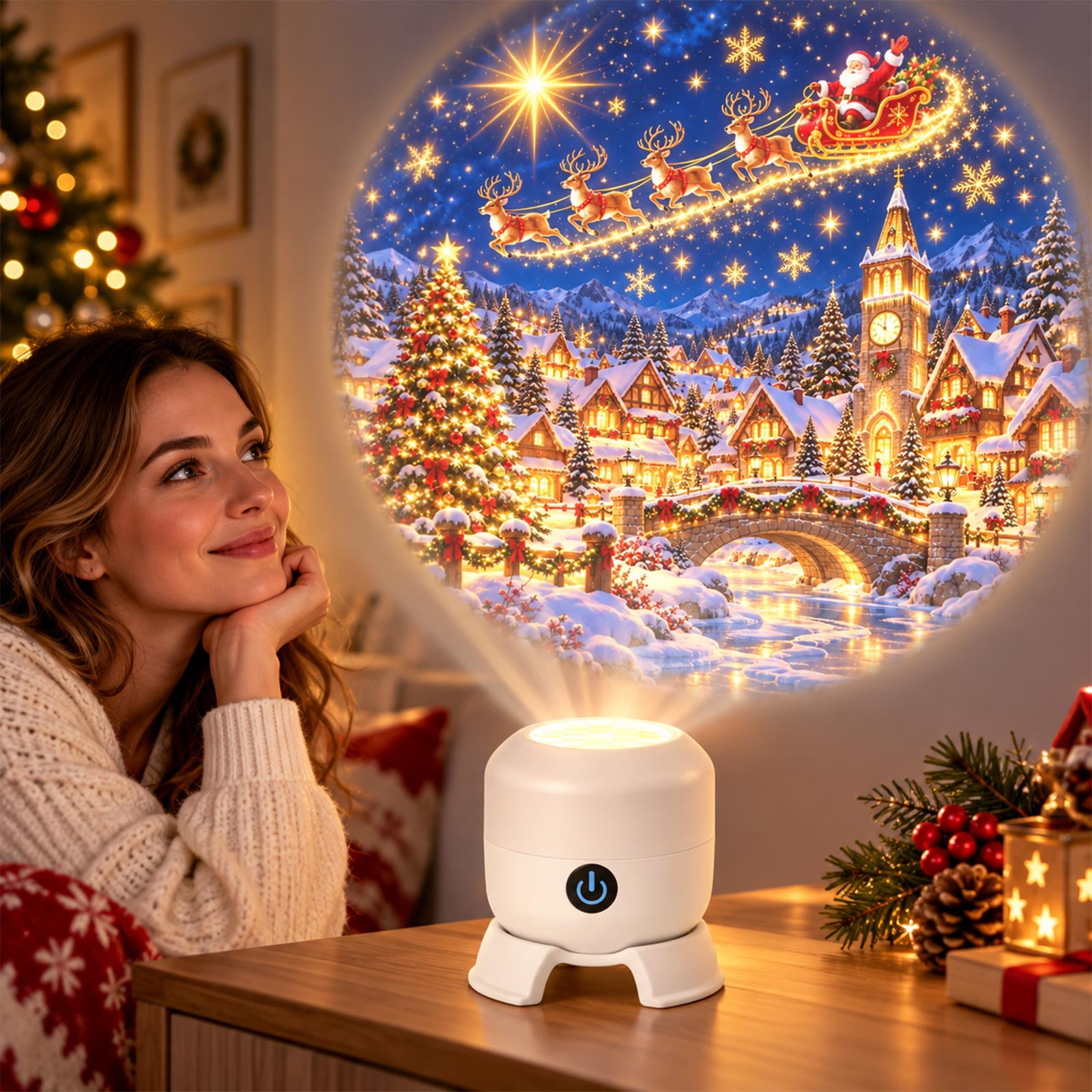 Rojection Formula Magical Christmas Projection Night Light – Transform Any Room Into A ...