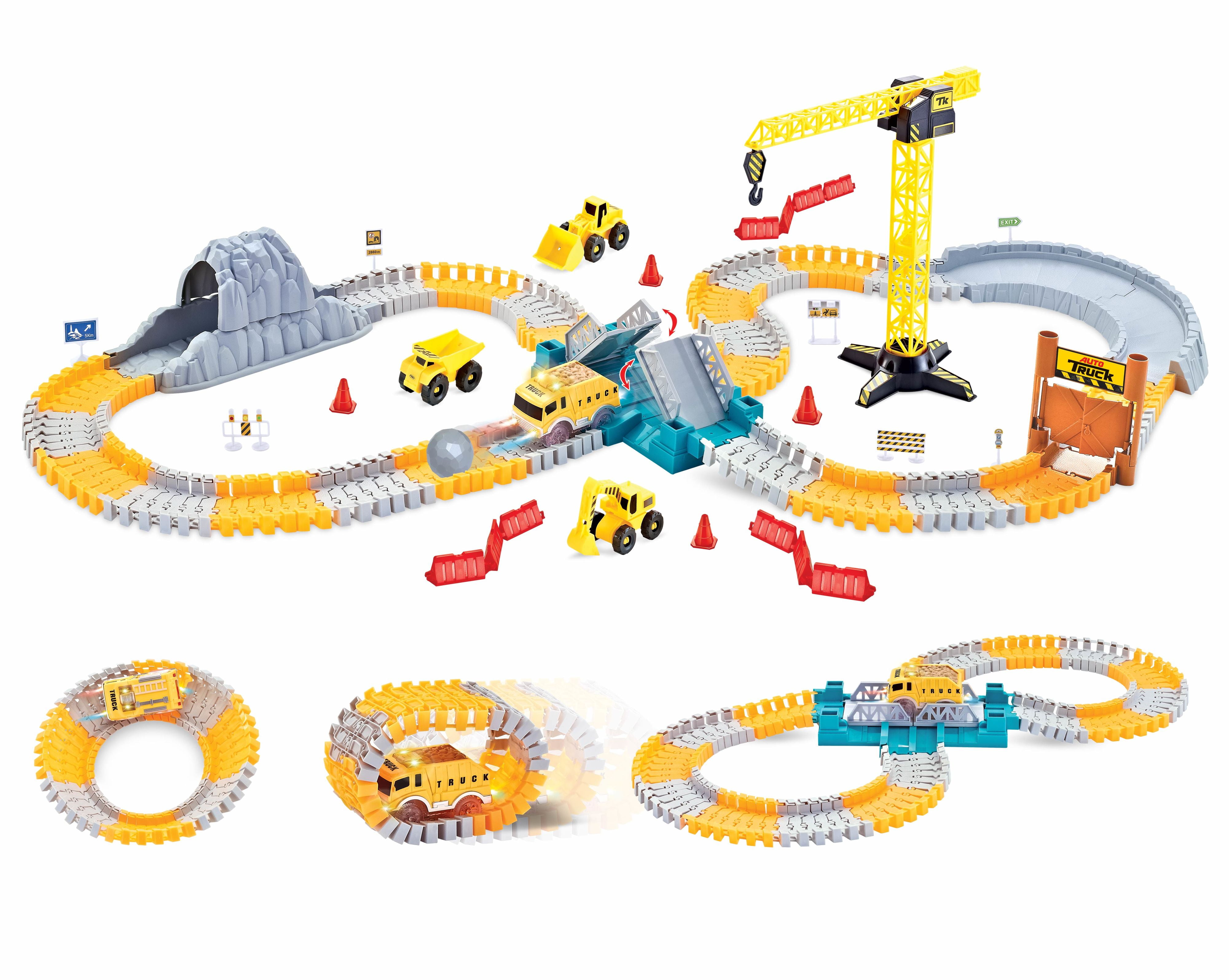 Kids' Magical Construction Flexible Race Car Track Set - Bendable Loops ...