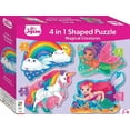 thumbnail image 1 of Magical Creatures 4 in 1 Shaped Puzzle (Jr. Jigsaw, Ages 2-4), 1 of 1