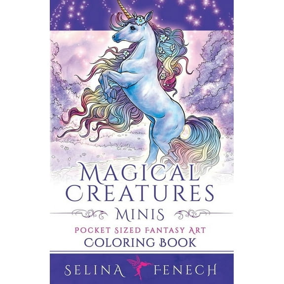Magical Creatures Minis - Pocket Sized Fantasy Art Coloring Book, (Paperback)