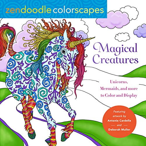Pre-Owned Zendoodle Colorscapes: Magical Creatures: Unicorns, Mermaids, and More to Color and Display Paperback