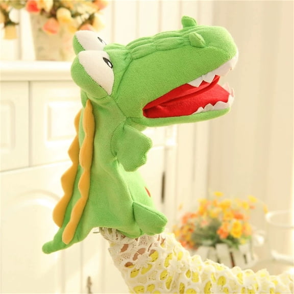 Fantasy Dragon Hand Puppet Toy with Movable Mouth Plush Unicorn Puppets for Kids Storytelling Role Play Magical Soft Stuffed Doll for Toddlers Classroom Theater Prop