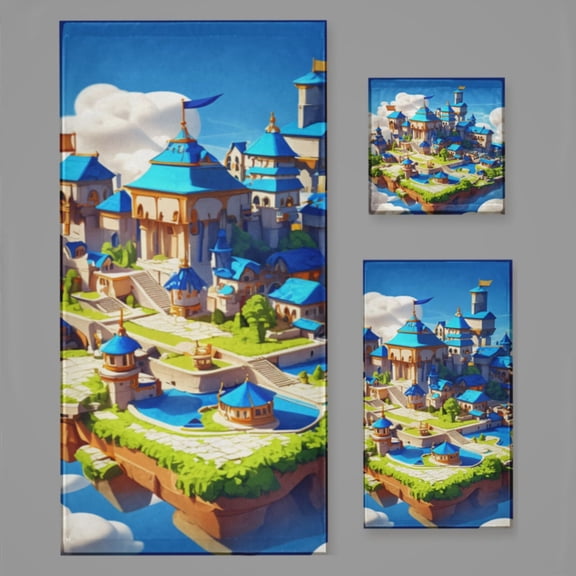 Magical Dreamy Castle (20) Bath Towel Sets For Bathroom Hand Towels Fingertip Towels 3 Piece Soft Absorbent For Bathroom Kitchen Hotel Beach