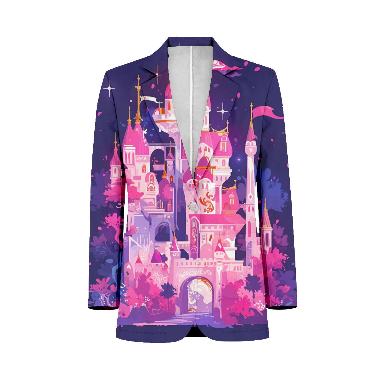 Magical Dreamy Castle Mens Suits Shawl Collar Slim Fit Suit Mens Groom ...