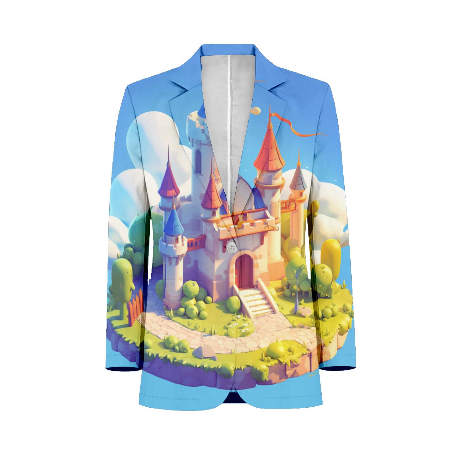Magical Dreamy Castle Mens Suits Shawl Collar Slim Fit Suit Mens Groom ...